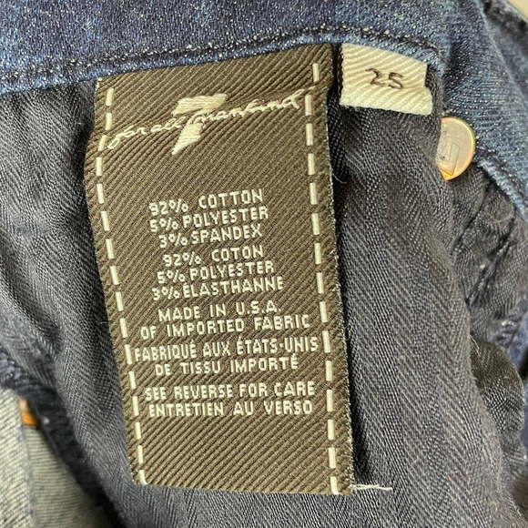 7 For All Mankind Jeans Women 25 x 33 Low Rise Kimmie Straight Leg Medium Wash - Picture 5 of 9